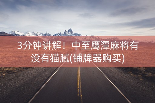 3分钟讲解！中至鹰潭麻将有没有猫腻(铺牌器购买)