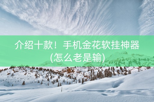 介绍十款！手机金花软挂神器(怎么老是输)