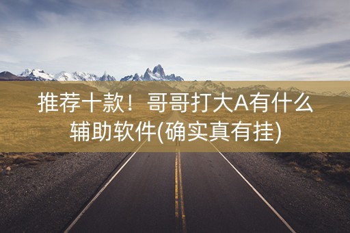 推荐十款！哥哥打大A有什么辅助软件(确实真有挂)