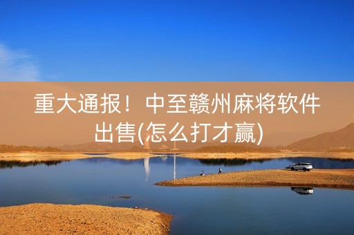 重大通报！中至赣州麻将软件出售(怎么打才赢)
