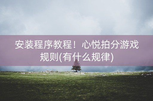 安装程序教程！心悦拍分游戏规则(有什么规律)