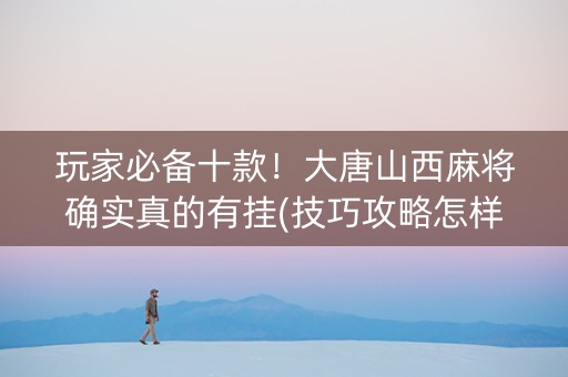 玩家必备十款！大唐山西麻将确实真的有挂(技巧攻略怎样拿好牌)