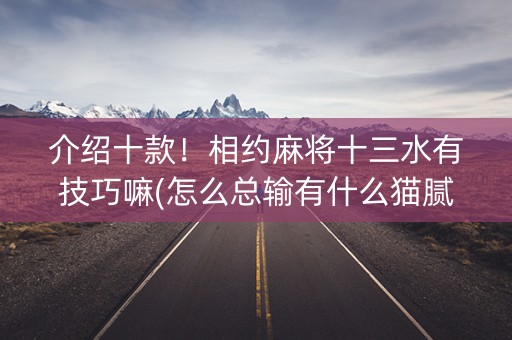 介绍十款！相约麻将十三水有技巧嘛(怎么总输有什么猫腻)