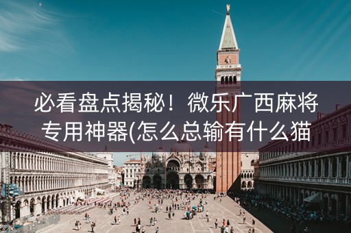 必看盘点揭秘！微乐广西麻将专用神器(怎么总输有什么猫腻)