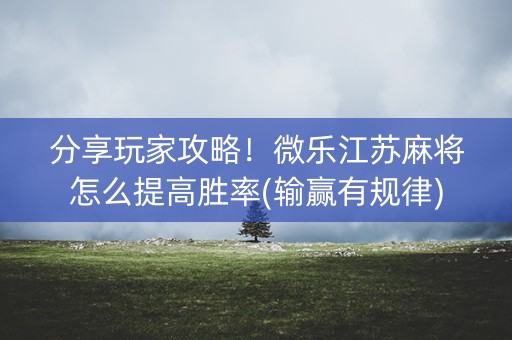 分享玩家攻略！微乐江苏麻将怎么提高胜率(输赢有规律)