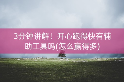 3分钟讲解！开心跑得快有辅助工具吗(怎么赢得多)