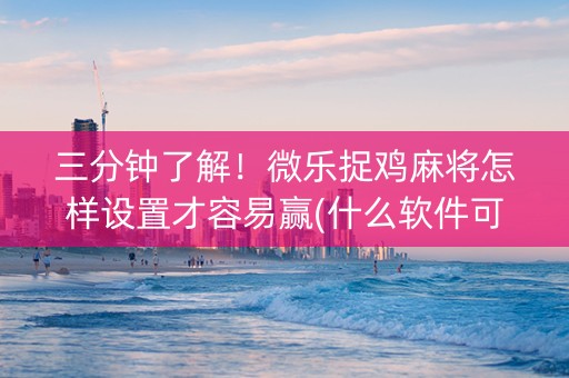 三分钟了解！微乐捉鸡麻将怎样设置才容易赢(什么软件可以赢)