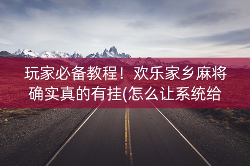 玩家必备教程！欢乐家乡麻将确实真的有挂(怎么让系统给好牌)