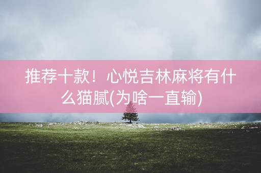 推荐十款！心悦吉林麻将有什么猫腻(为啥一直输)