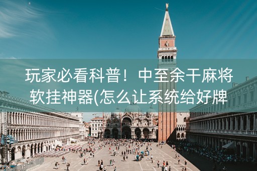 玩家必看科普！中至余干麻将软挂神器(怎么让系统给好牌)