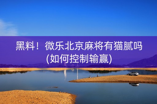 黑料！微乐北京麻将有猫腻吗(如何控制输赢)