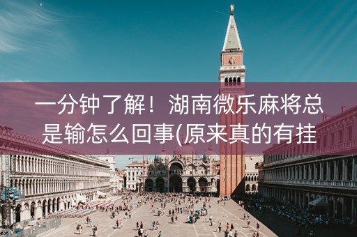 一分钟了解！湖南微乐麻将总是输怎么回事(原来真的有挂)