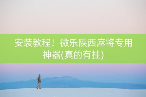 安装教程！微乐陕西麻将专用神器(真的有挂)