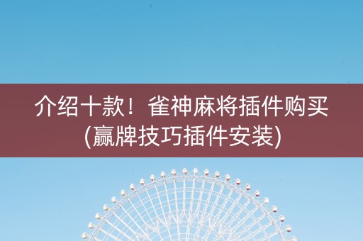 介绍十款！雀神麻将插件购买(赢牌技巧插件安装)