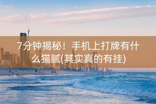 7分钟揭秘！手机上打牌有什么猫腻(其实真的有挂)