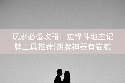 玩家必备攻略！边锋斗地主记牌工具推荐(胡牌神器有猫腻吗)
