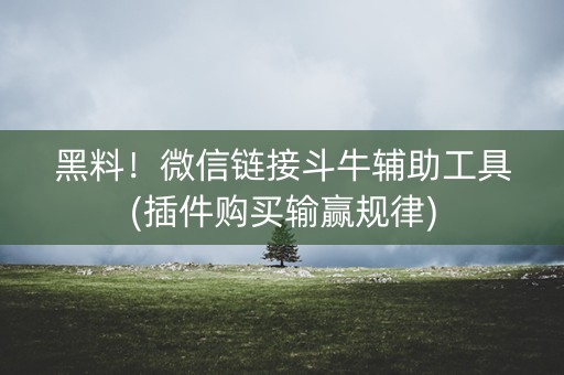 黑料！微信链接斗牛辅助工具(插件购买输赢规律)