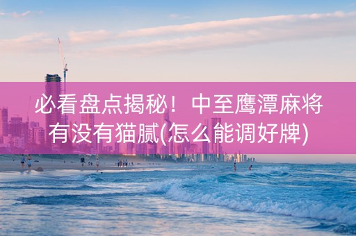 必看盘点揭秘！中至鹰潭麻将有没有猫腻(怎么能调好牌)
