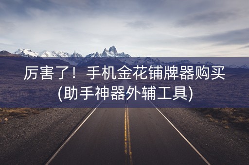厉害了！手机金花铺牌器购买(助手神器外辅工具)