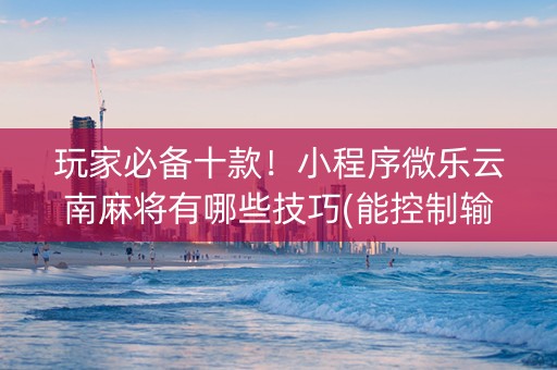 玩家必备十款！小程序微乐云南麻将有哪些技巧(能控制输赢吗)