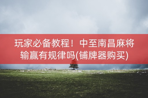 玩家必备教程！中至南昌麻将输赢有规律吗(铺牌器购买)