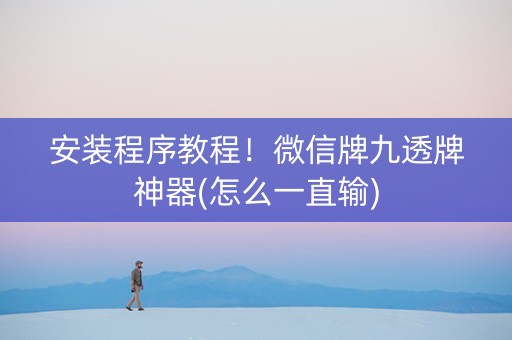 安装程序教程！微信牌九透牌神器(怎么一直输)