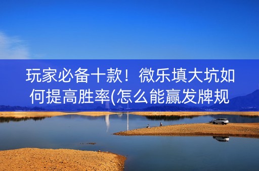 玩家必备十款！微乐填大坑如何提高胜率(怎么能赢发牌规律)