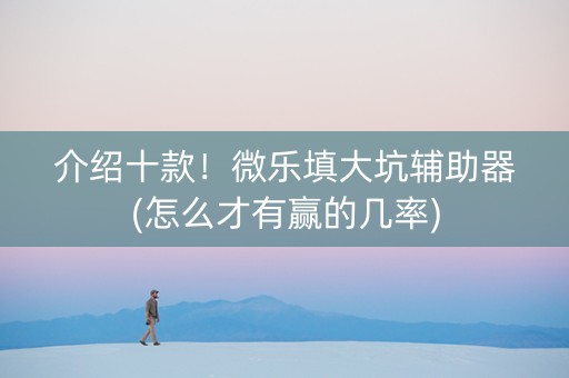 介绍十款！微乐填大坑辅助器(怎么才有赢的几率)