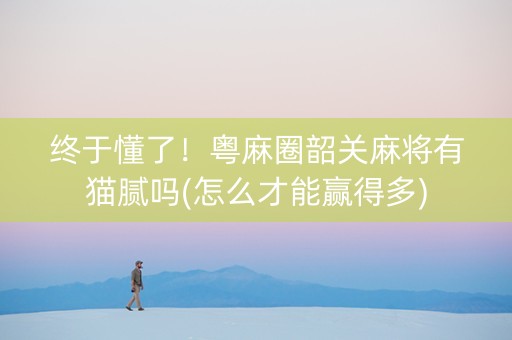 终于懂了！粤麻圈韶关麻将有猫腻吗(怎么才能赢得多)