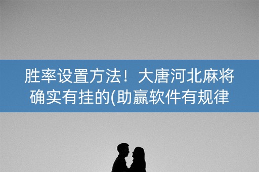 胜率设置方法！大唐河北麻将确实有挂的(助赢软件有规律吗)