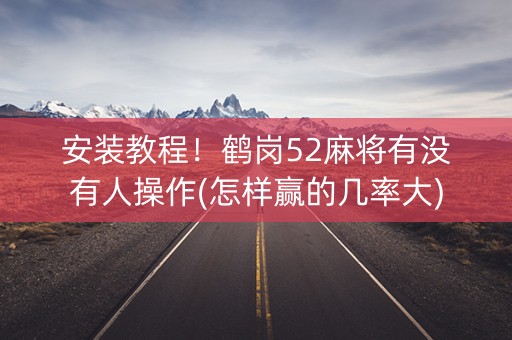 安装教程！鹤岗52麻将有没有人操作(怎样赢的几率大)