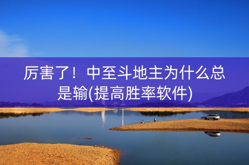 厉害了！中至斗地主为什么总是输(提高胜率软件)
