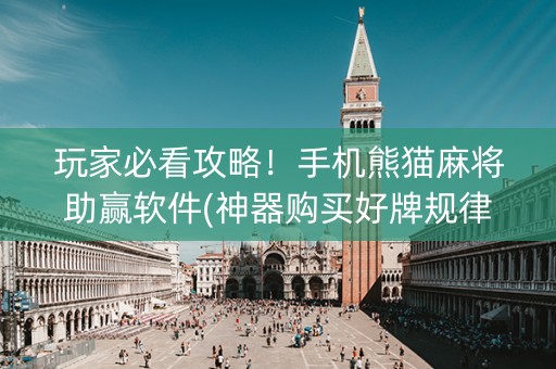 玩家必看攻略！手机熊猫麻将助赢软件(神器购买好牌规律)