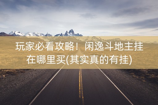 玩家必看攻略！闲逸斗地主挂在哪里买(其实真的有挂)