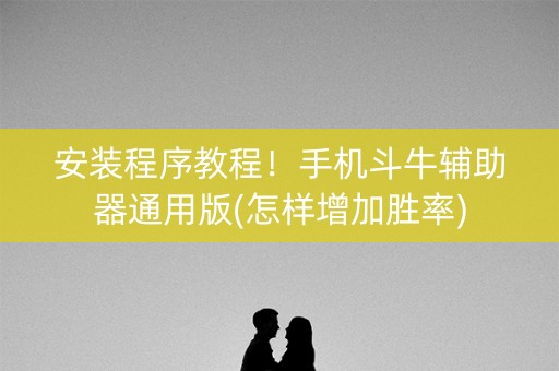 安装程序教程！手机斗牛辅助器通用版(怎样增加胜率)