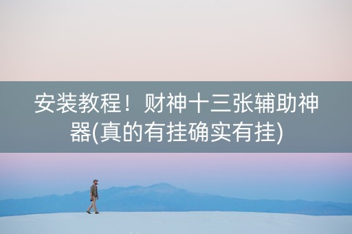 安装教程！财神十三张辅助神器(真的有挂确实有挂)