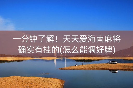 一分钟了解！天天爱海南麻将确实有挂的(怎么能调好牌)