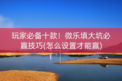 玩家必备十款！微乐填大坑必赢技巧(怎么设置才能赢)