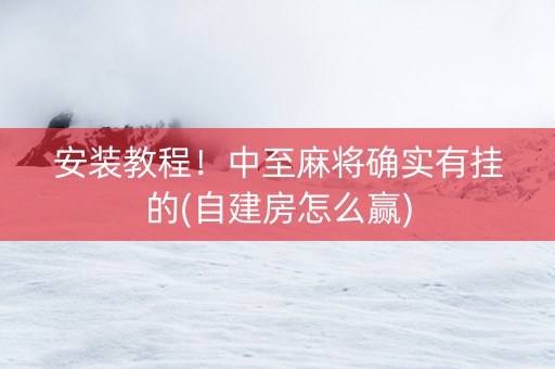 安装教程！中至麻将确实有挂的(自建房怎么赢)