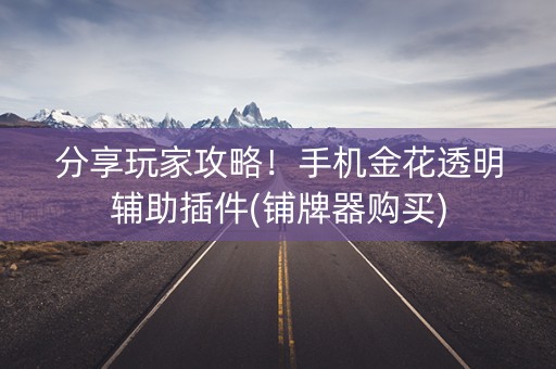 分享玩家攻略！手机金花透明辅助插件(铺牌器购买)