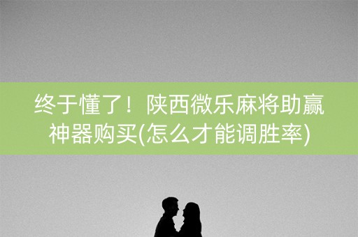 终于懂了！陕西微乐麻将助赢神器购买(怎么才能调胜率)