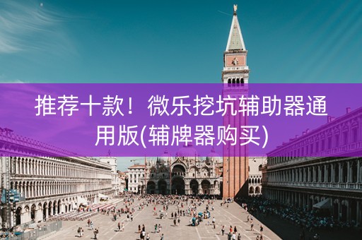 推荐十款！微乐挖坑辅助器通用版(辅牌器购买)