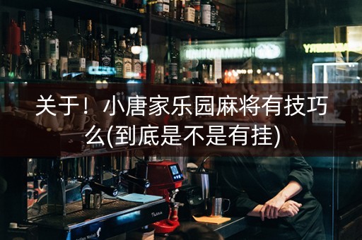 关于！小唐家乐园麻将有技巧么(到底是不是有挂)