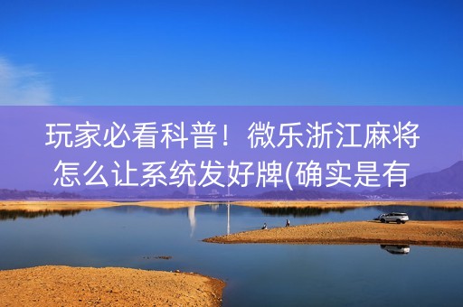 玩家必看科普！微乐浙江麻将怎么让系统发好牌(确实是有挂)