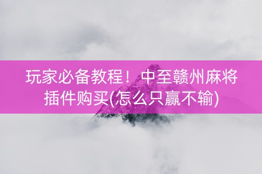 玩家必备教程！中至赣州麻将插件购买(怎么只赢不输)