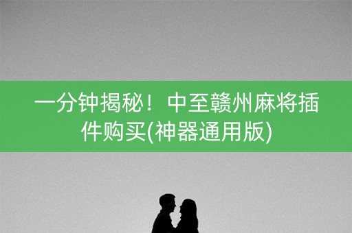 一分钟揭秘！中至赣州麻将插件购买(神器通用版)