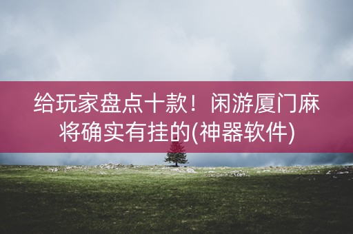 给玩家盘点十款！闲游厦门麻将确实有挂的(神器软件)