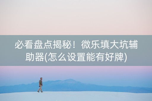 必看盘点揭秘！微乐填大坑辅助器(怎么设置能有好牌)