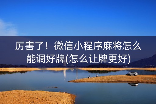 厉害了！微信小程序麻将怎么能调好牌(怎么让牌更好)