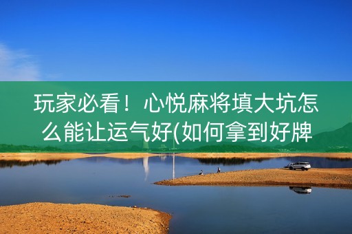 玩家必看！心悦麻将填大坑怎么能让运气好(如何拿到好牌)
